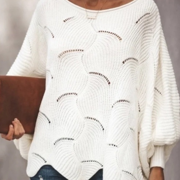 Vici Sweaters - Vici | Noemi Dolman Knit Sweater in Off White